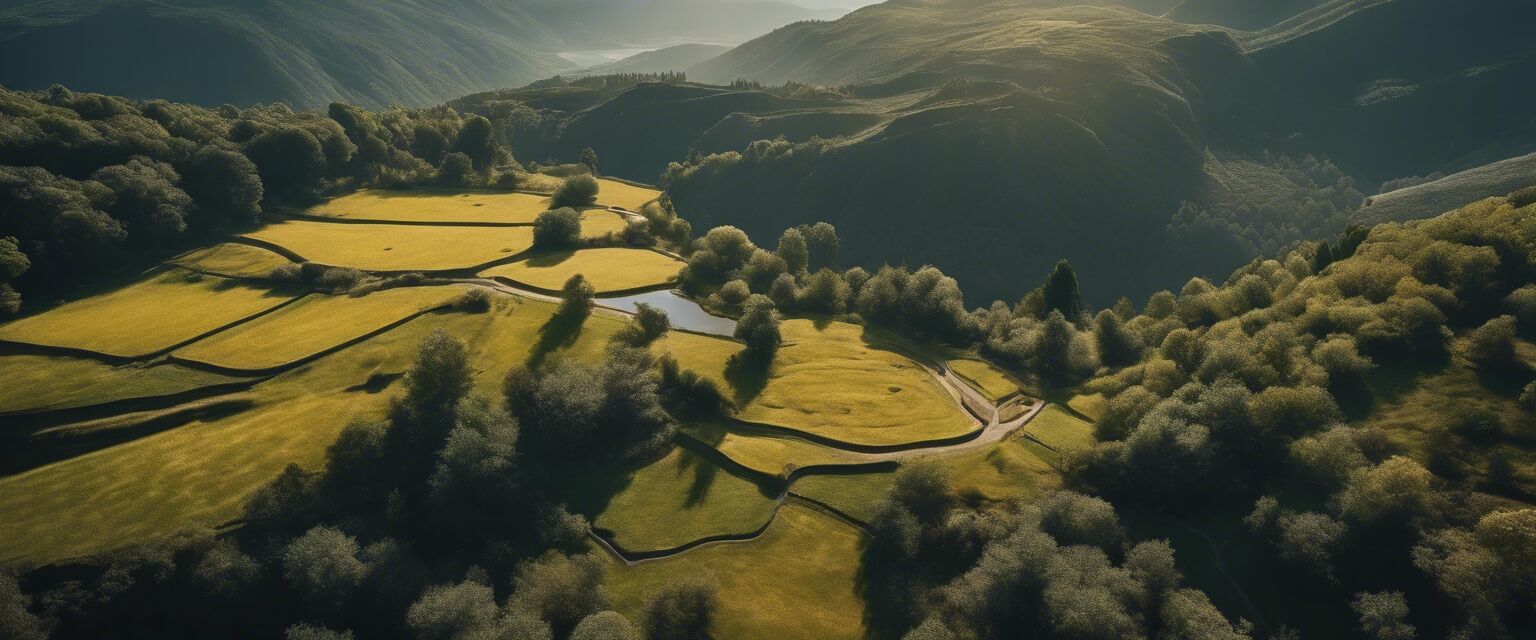 Drone photography of a landscape