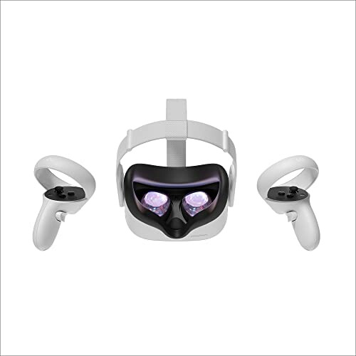 VR headset and controllers set.